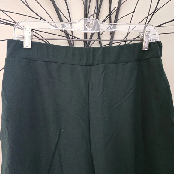 Zara Dark Green Pull On Wide Leg Pants Size LARGE - Picture 3 of 12
